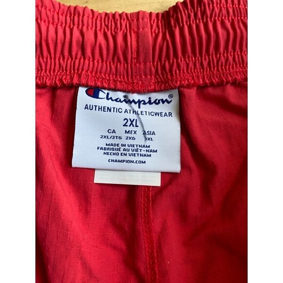 CHAMPION Drawstring hybrid shorts red black  athletic mens - Picture 5 of 8